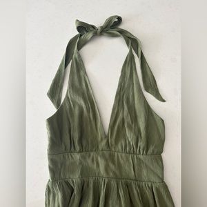 Abercrombie Plunge Halter Maxi Dress